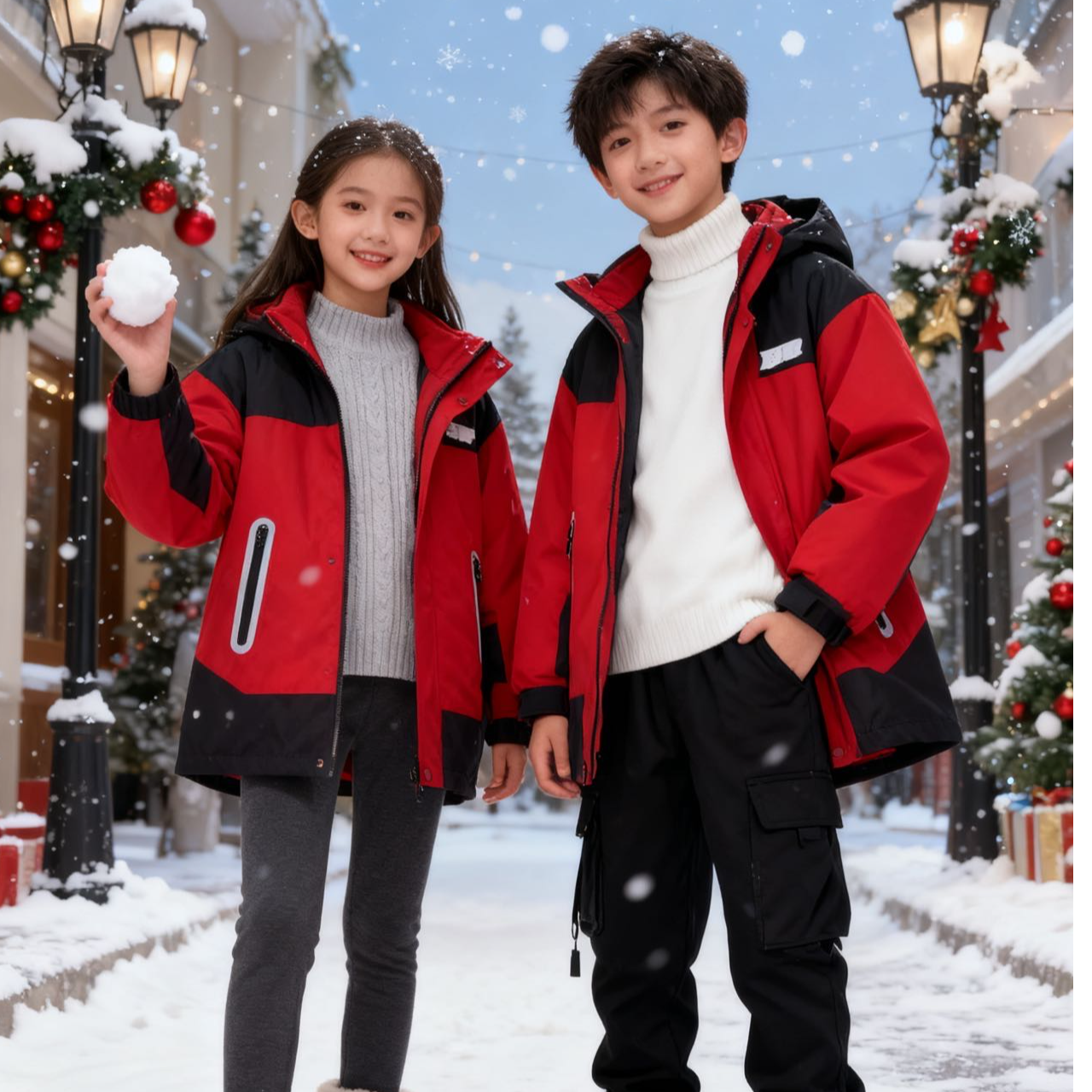 32106高端专享冬款休闲羽绒服红色