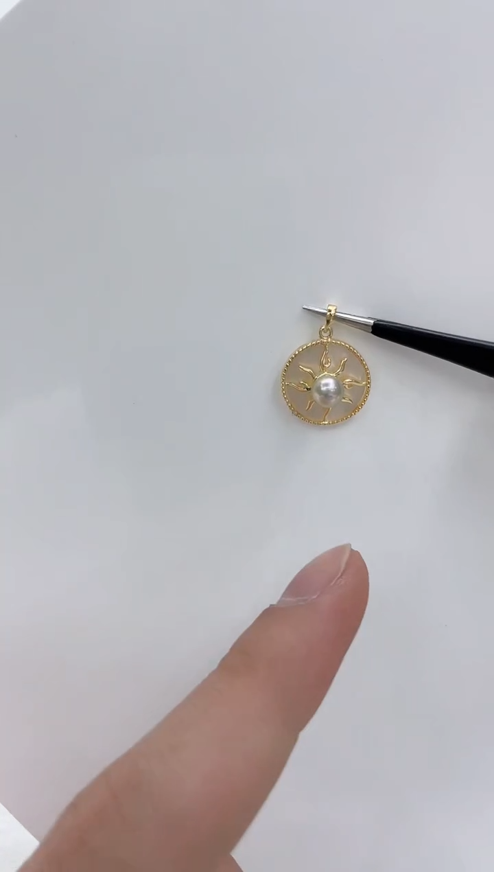 【闪购商品】海水珍珠吊坠(不含链)银S925镶嵌海水珍珠吊坠