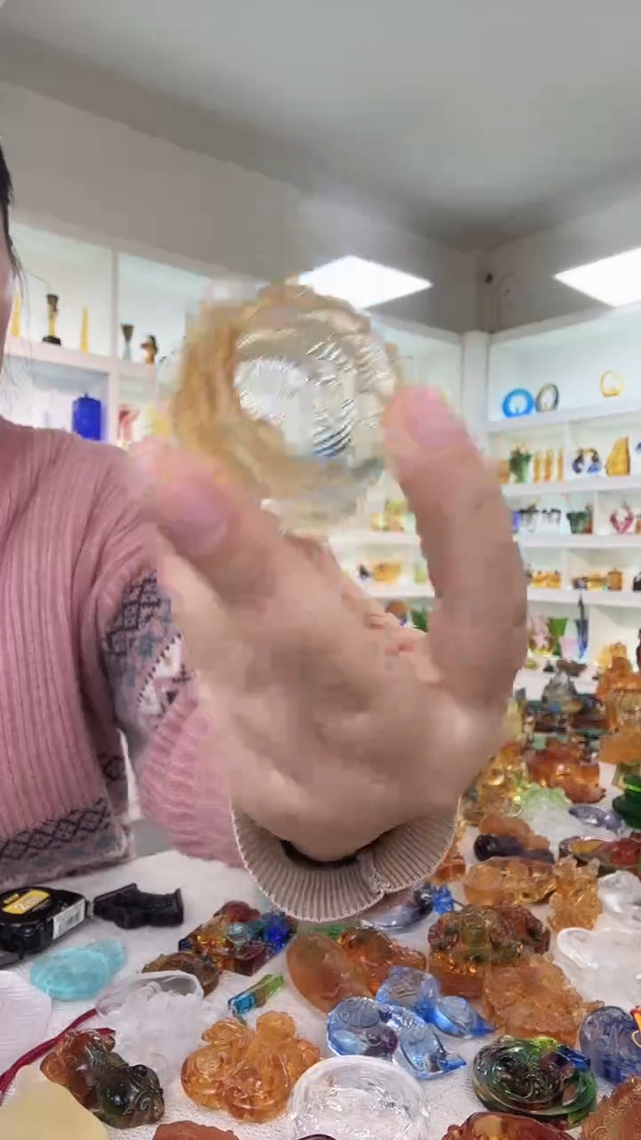 手工艺品琉璃莲花杯2个