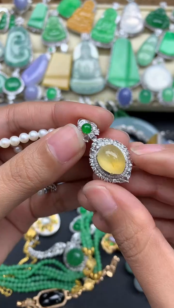 【闪购商品】翡翠颈饰18K金镶嵌423-中国好珍宝