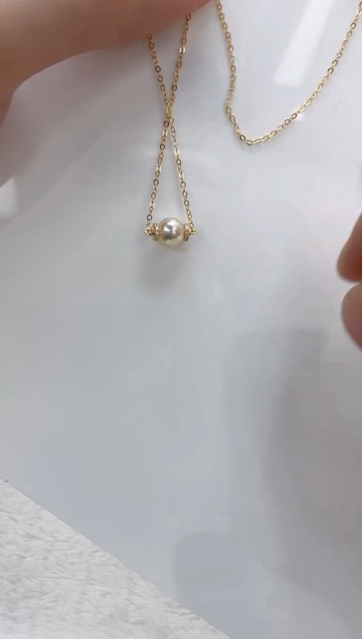 【闪购商品】海水珍珠套链银S925镶嵌海水珍珠项链