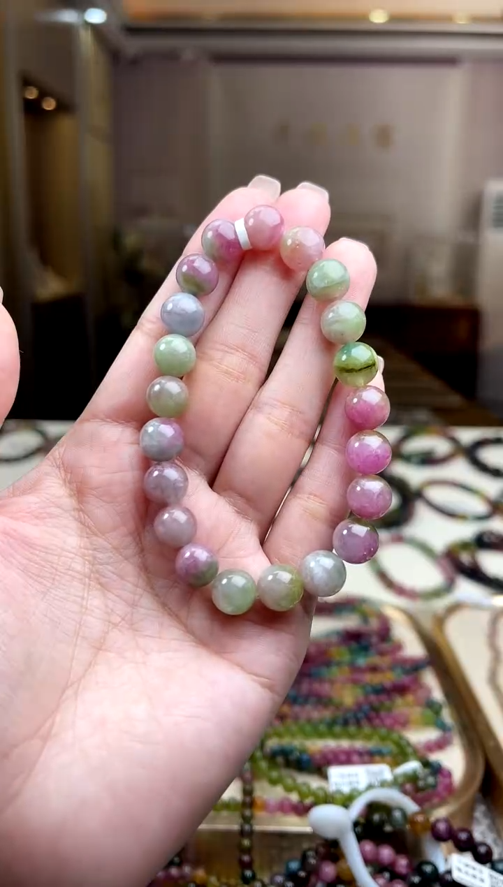 【闪购商品】/未镶嵌碧玺9mm+碧玺单圈多样性发货