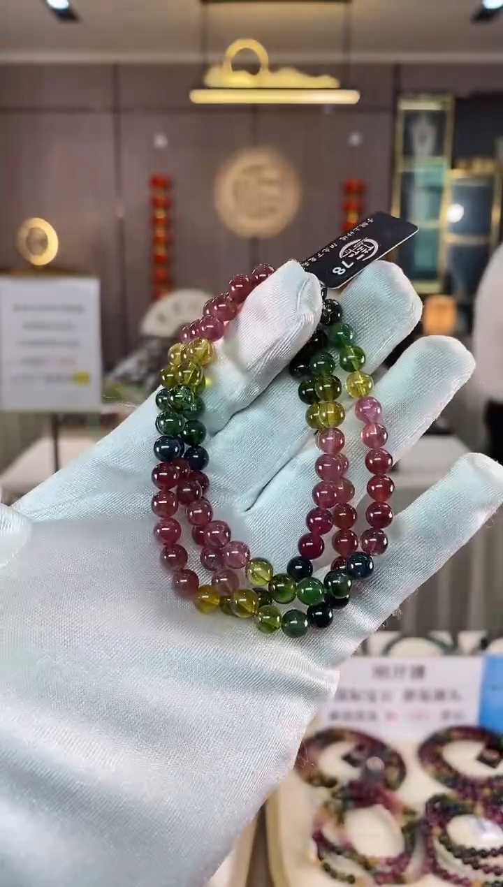 【闪购商品】碧玺单圈手串7mm+未镶嵌（多样性发一条）xion