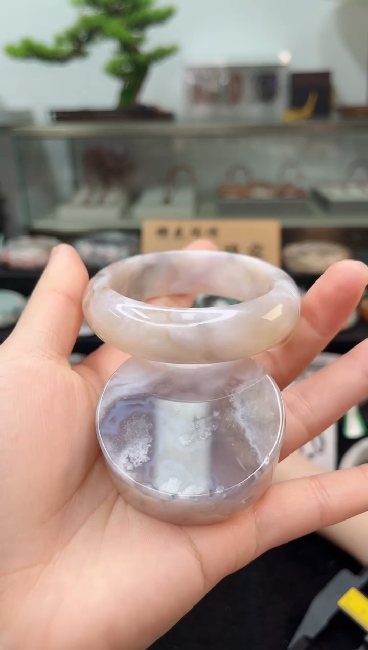 未镶嵌手镯石英质玉55圈口（赠品镯心）1648239