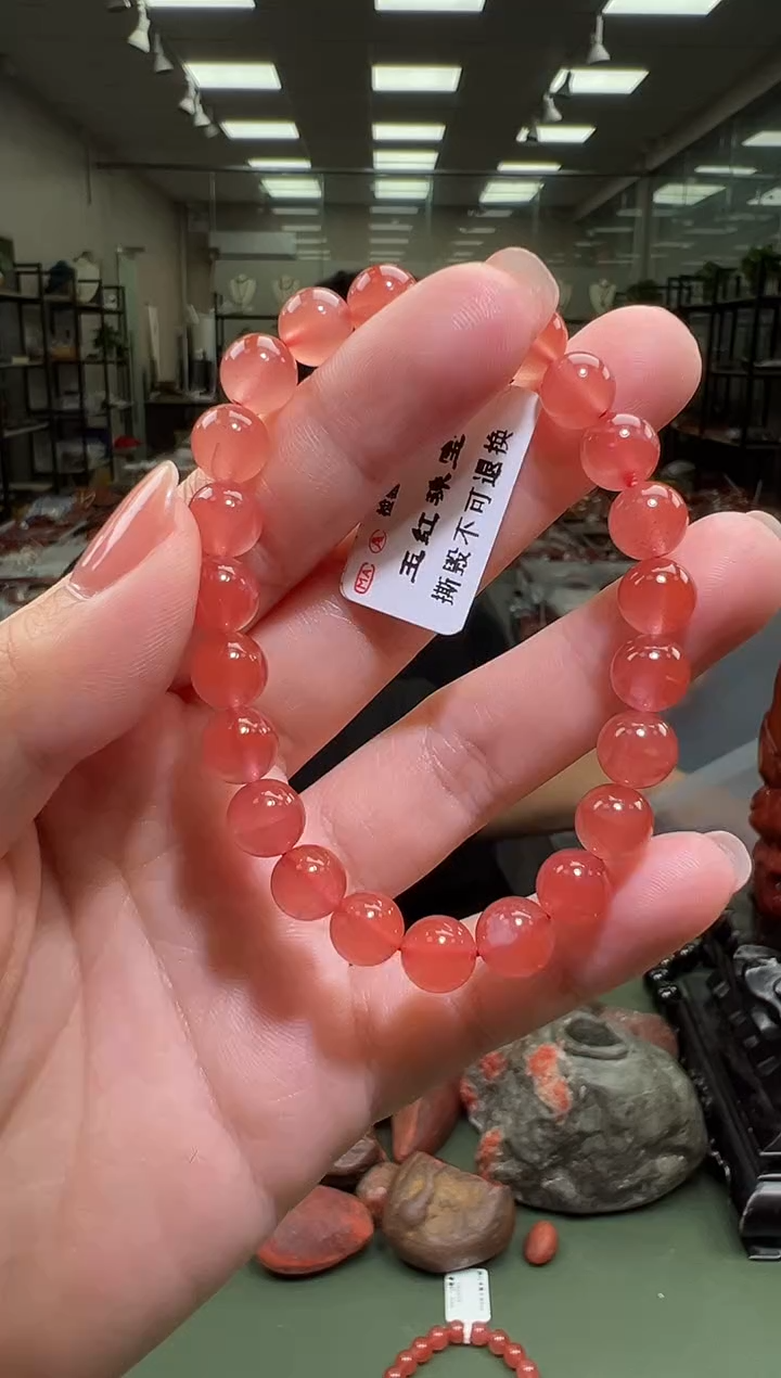 【闪购商品】南红玛瑙手串未镶嵌单圈手串一条约8mm 多样性发货