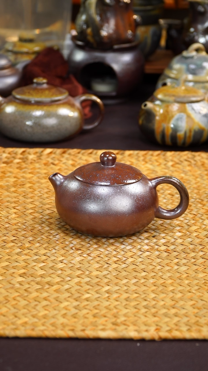 茶壶紫砂纯自然柴烧