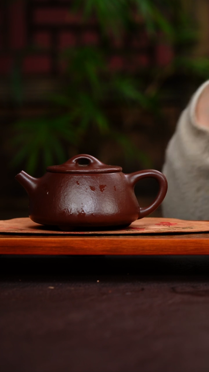 茶壶紫砂紫袍玉砂 平盖石瓢