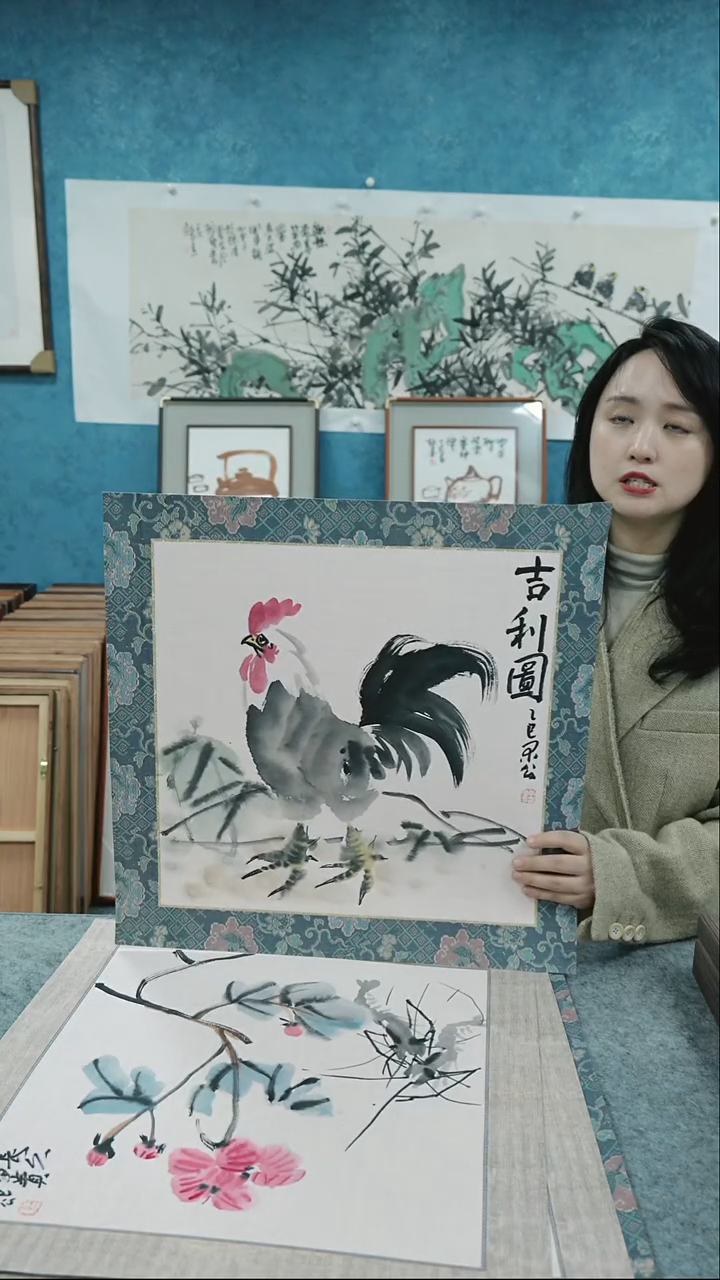 【闪购商品】国画50*50本土老师花鸟软片