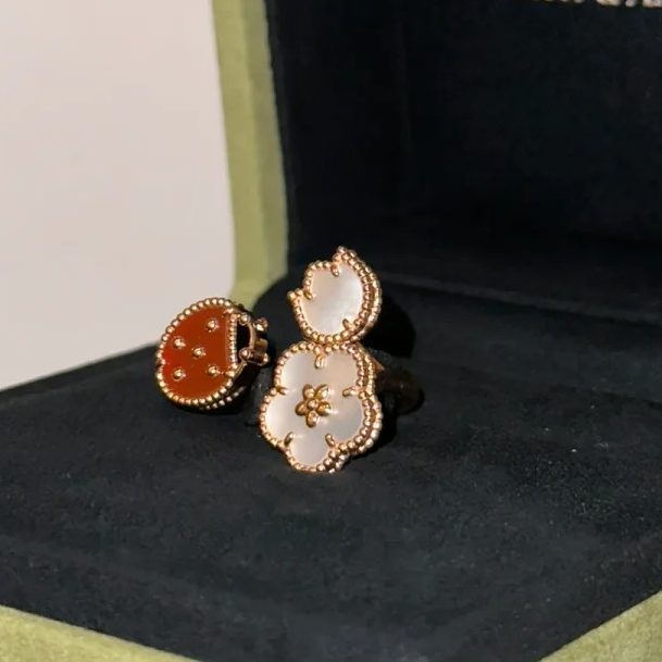 18K金瓢虫戒指 CZ (定制品质48小时鉴赏期）