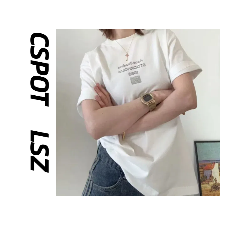  CSPOT 方块笑脸1996短袖T恤 男女同款