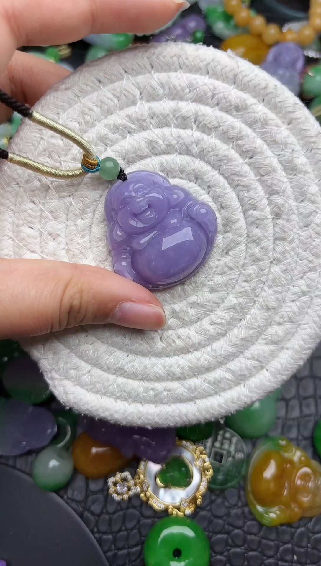 颈饰未镶嵌翡翠缅甸翡翠吊坠