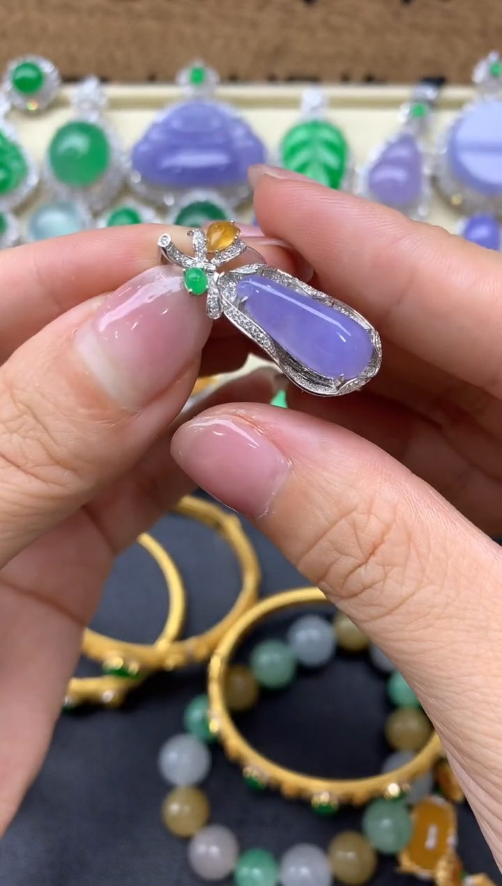 【闪购商品】翡翠颈饰18K金镶嵌418-中国好珍宝