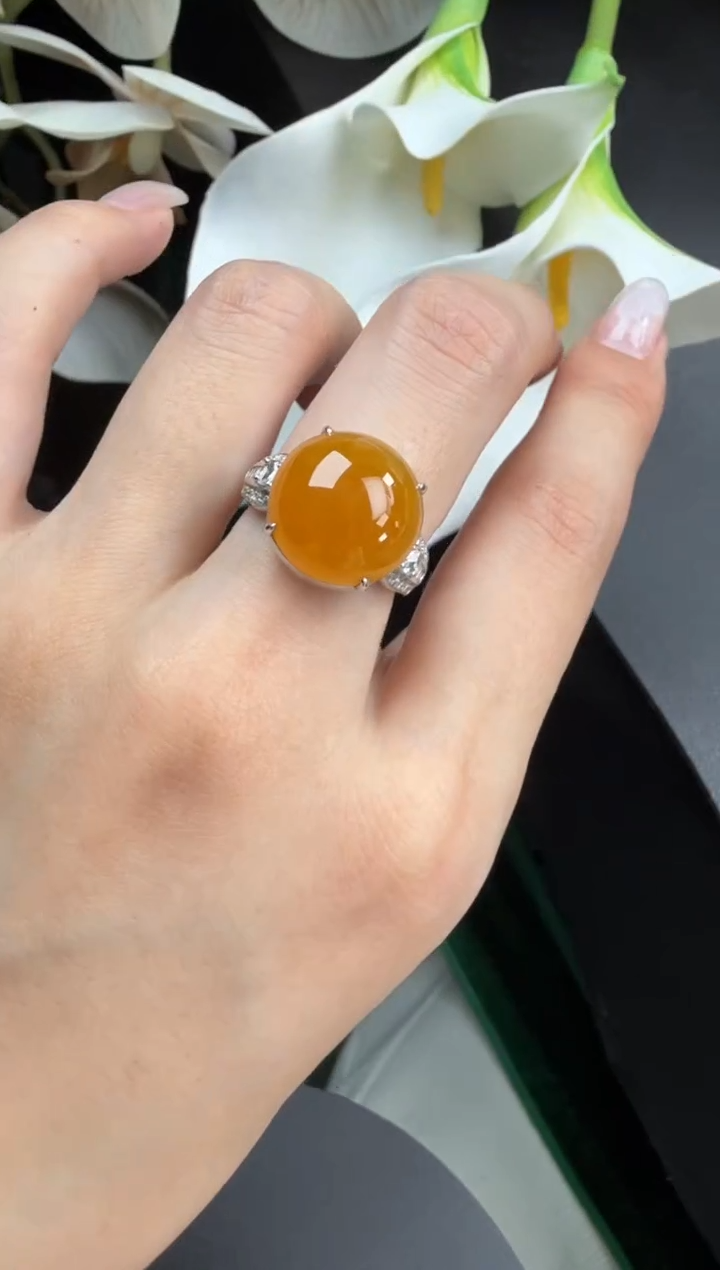 未镶嵌戒指翡翠翡翠戒指