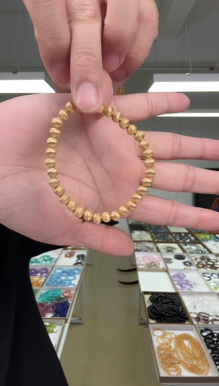 未镶嵌手链长石999黄金手链