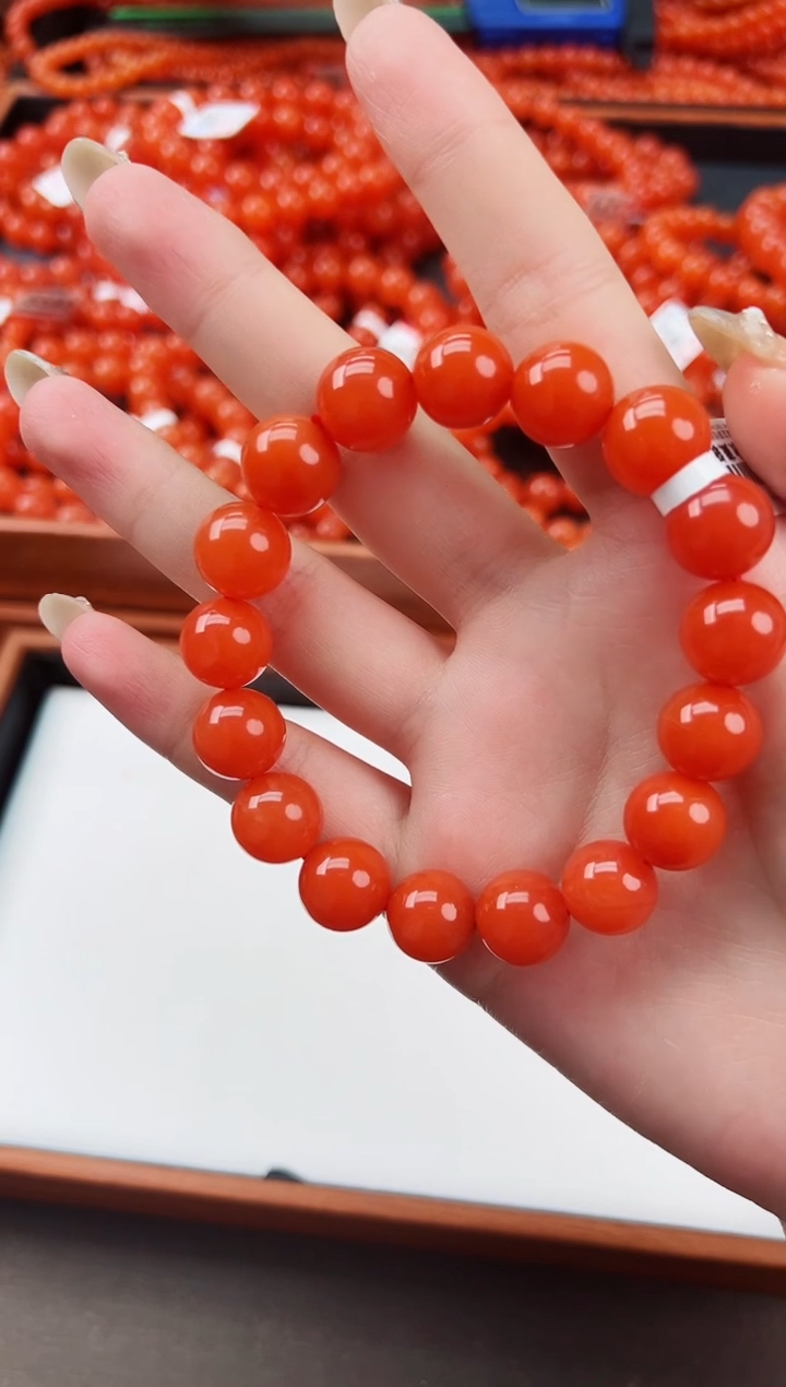 【闪购商品】南红玛瑙亮光手串卡12+未镶嵌保山杨柳滴水洞全品