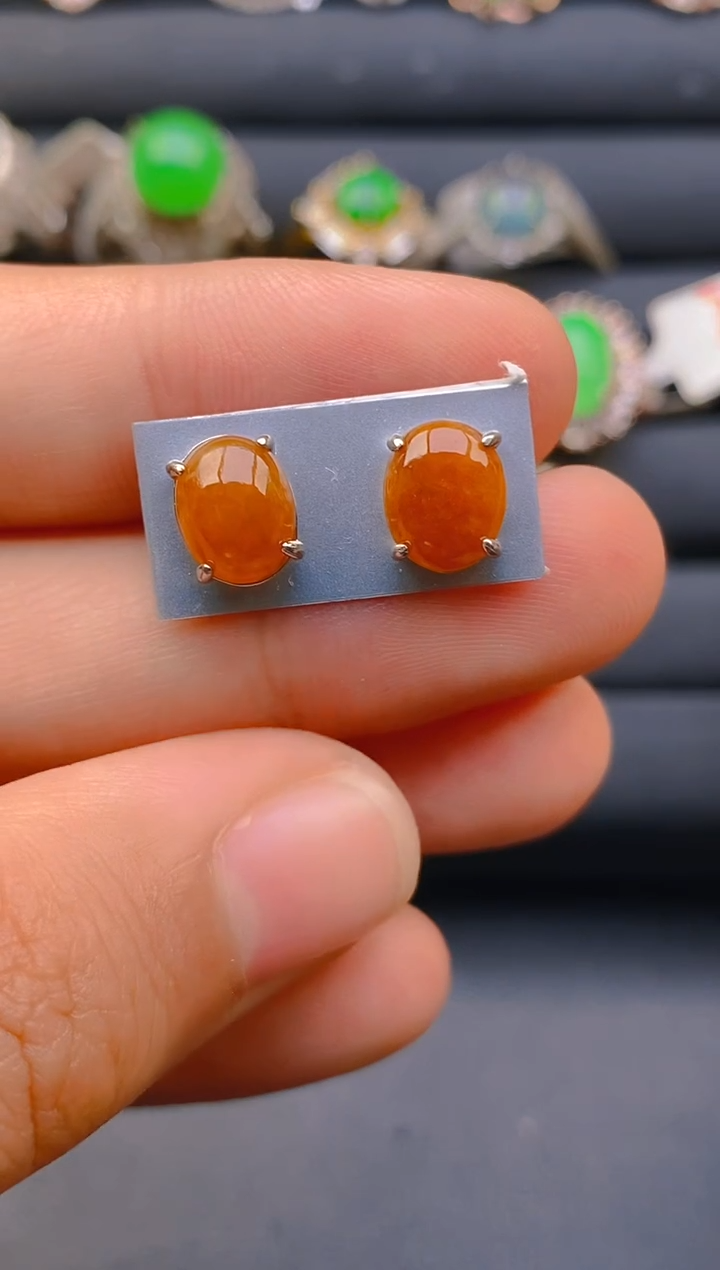 【闪购商品】翡翠戒指银S925镶嵌天然A货翡翠1