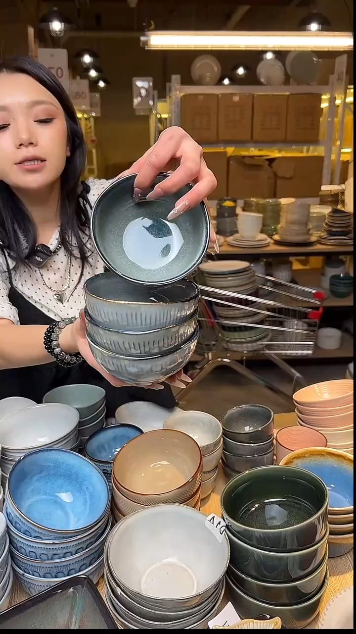 瓷140外贸尾货窑变釉下彩默外微瑕