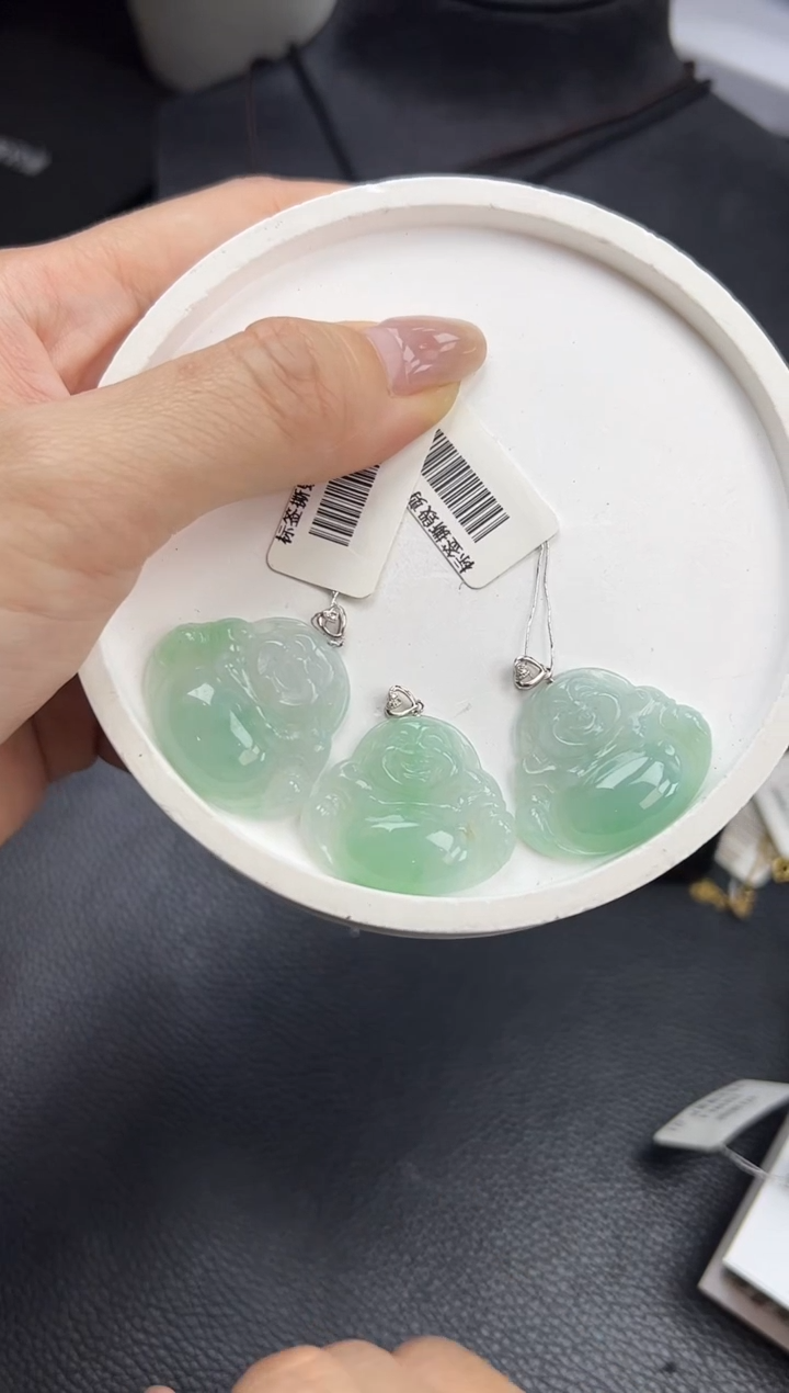 【闪购商品】翡翠颈饰18K金镶嵌YM-121-1佛公多样性发一 