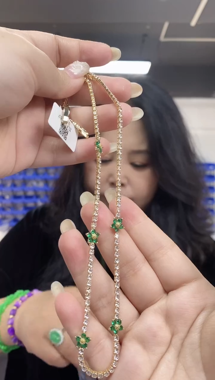 【闪购商品】祖母绿项链未镶嵌多样性发其一颜色微差