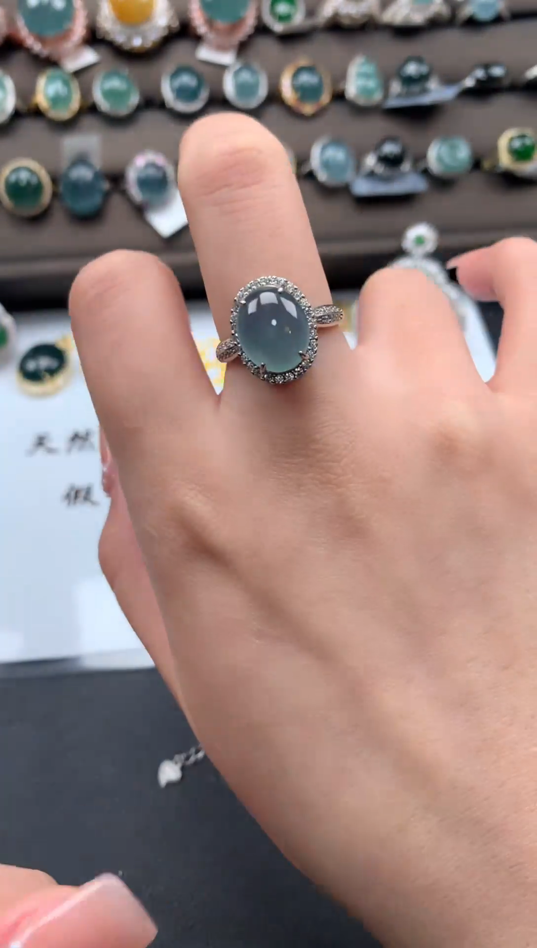 【闪购商品】翡翠戒指银S925镶嵌451241