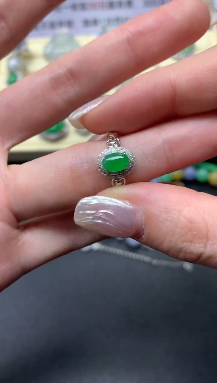 【闪购商品】翡翠戒指18K金镶嵌戒指|1980+198