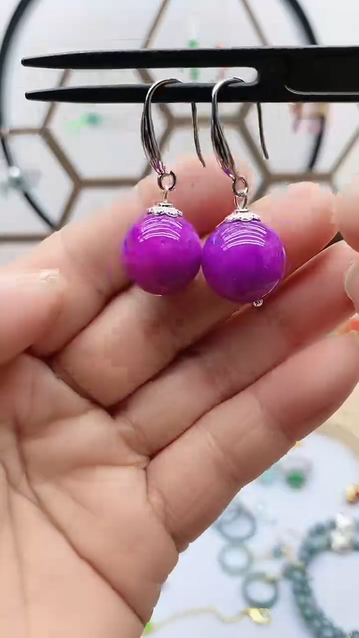 未镶嵌苏纪石（舒俱来）耳饰697