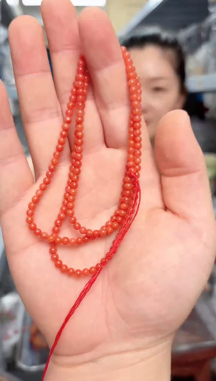 南红玛瑙散珠未镶嵌3mm一条