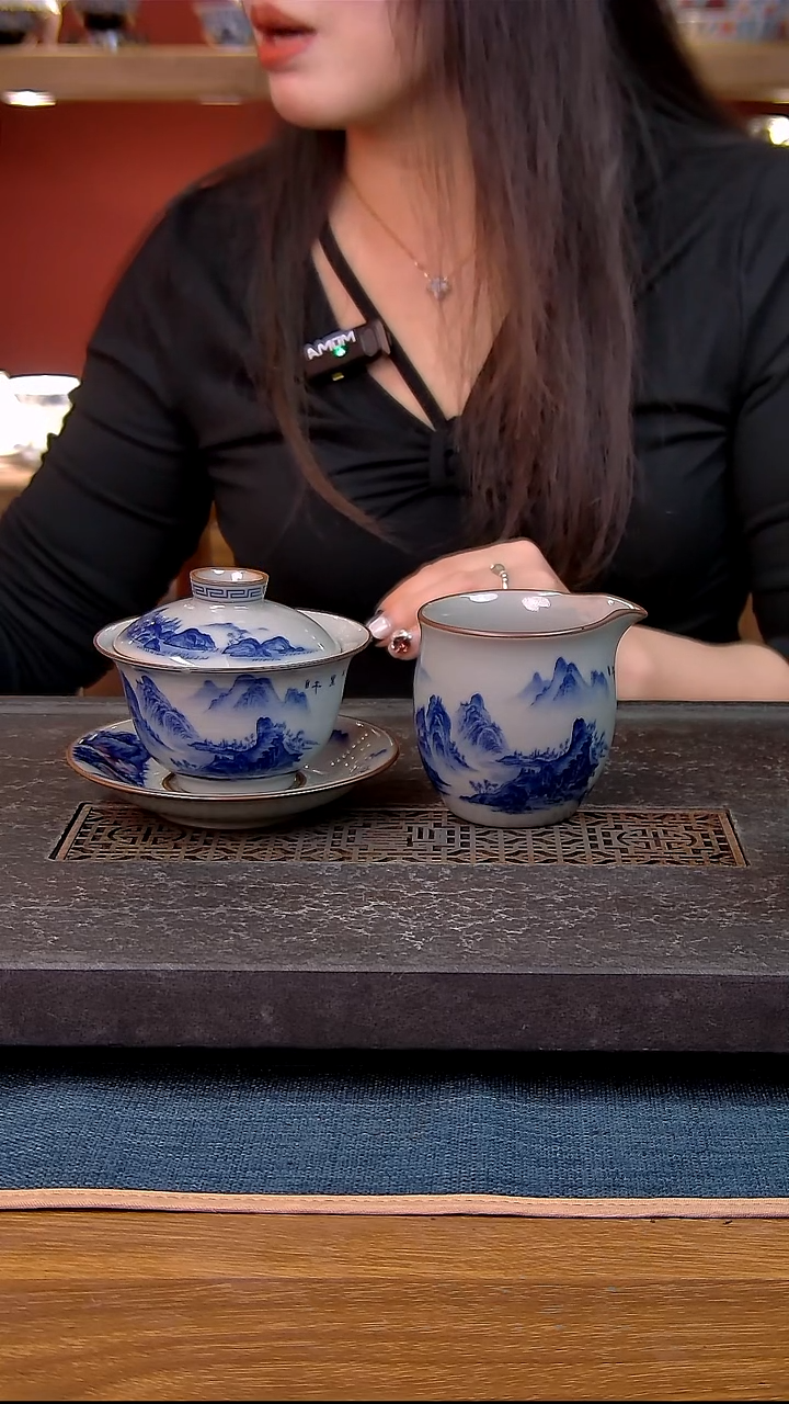 董简装家用款2件套 老陶泥开片纹陶瓷茶具