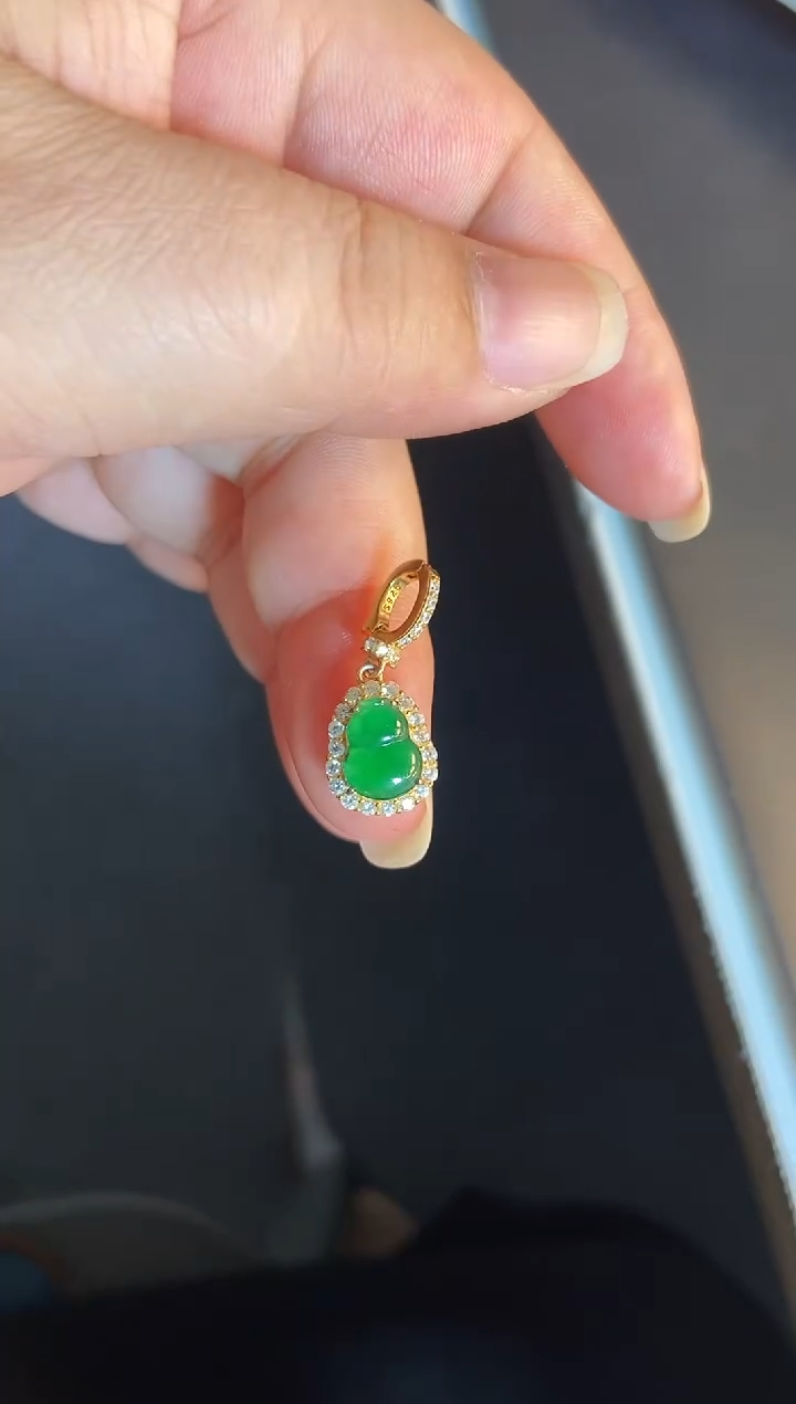 吊坠(不含链)银S925镶嵌翡翠1