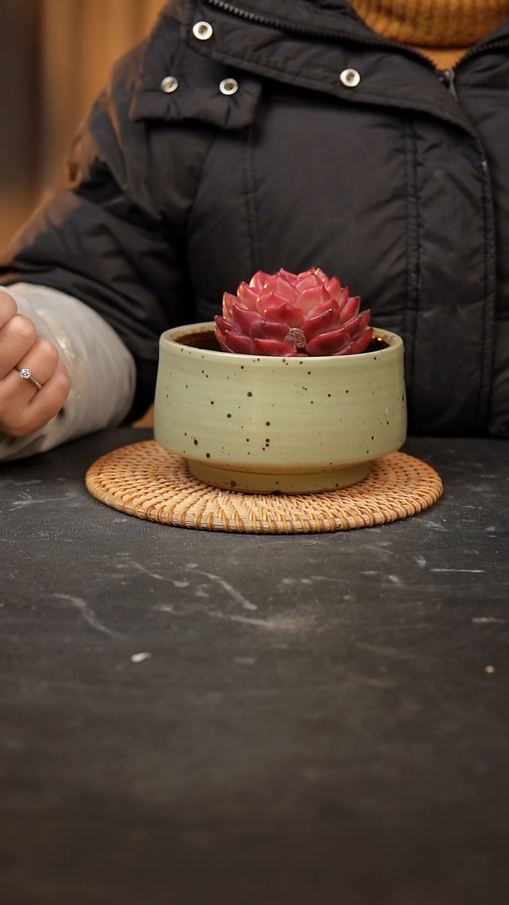 【闪购商品】瓷片泥泥手工花盆口12