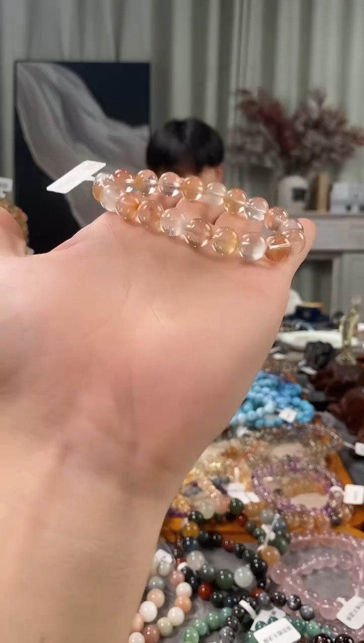 未镶嵌手链水晶彩兔毛