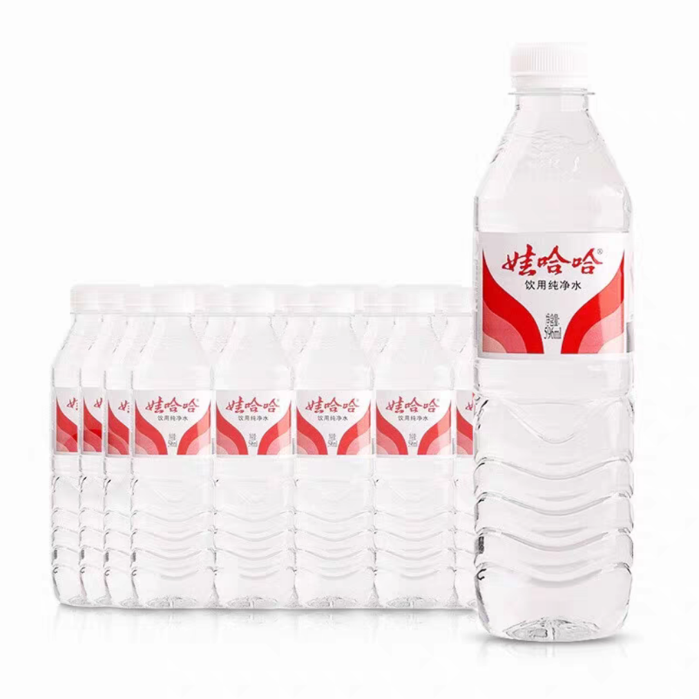 娃哈哈 包装饮用纯净水596ml*24瓶 塑包