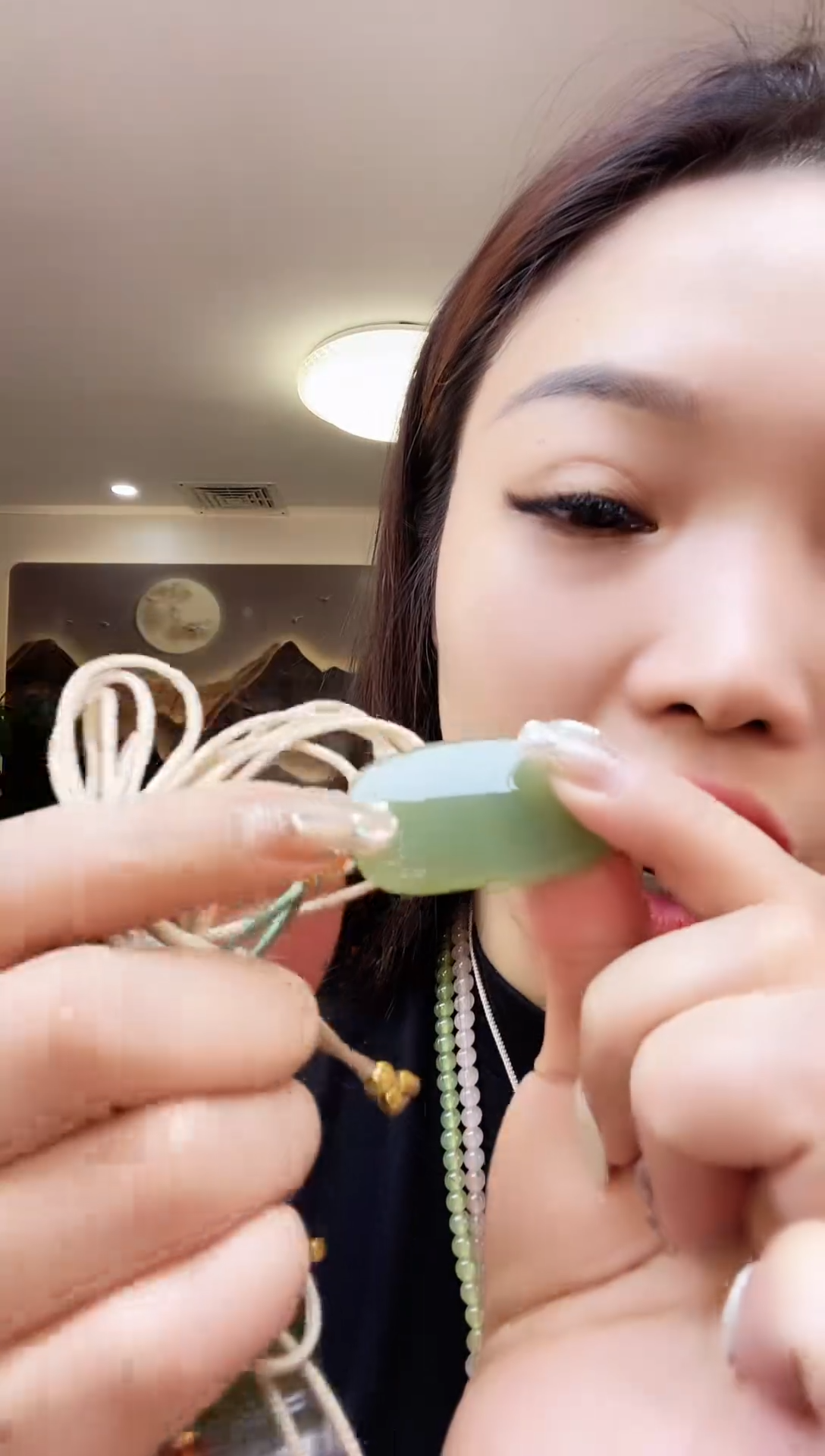 未镶嵌蛇纹石玉颈饰无事牌多样性随机发一