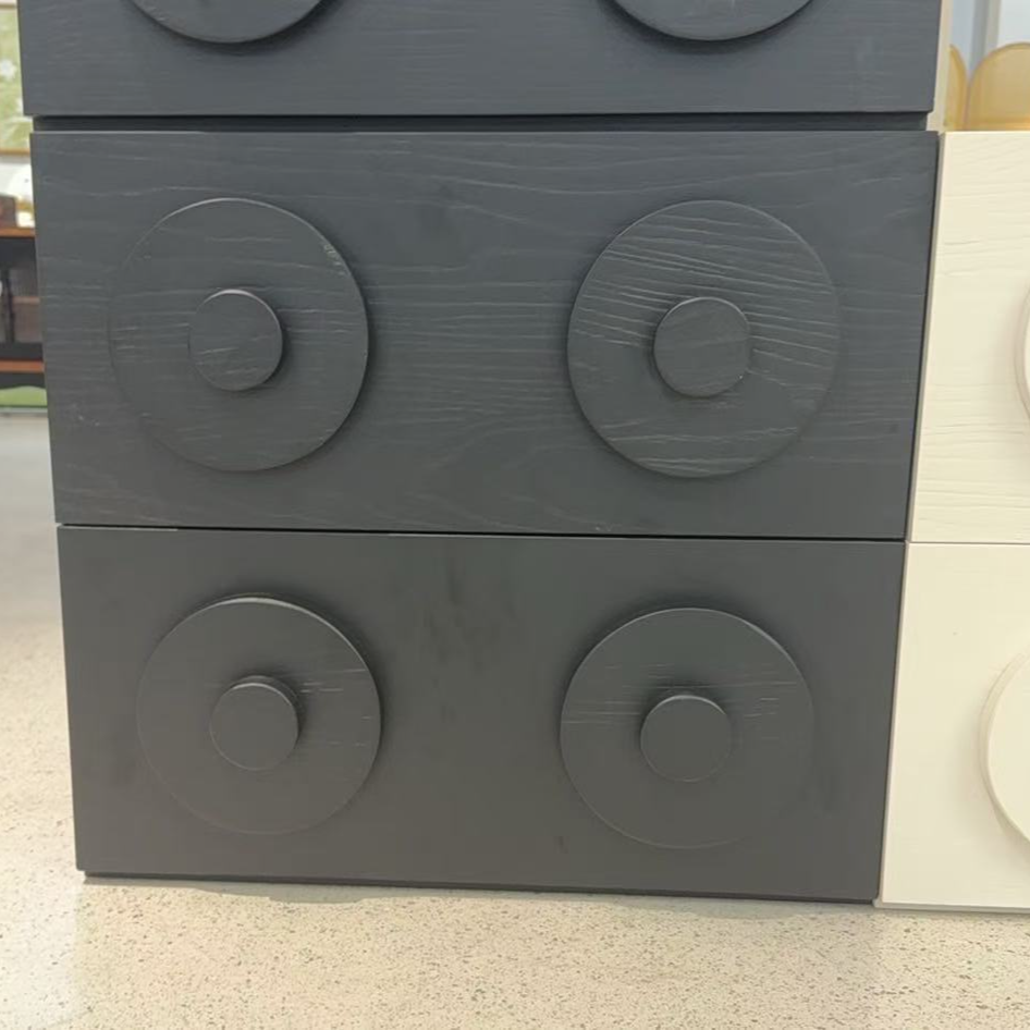 （羊羊专属）中古风实木卡门柜圆拉手床头柜