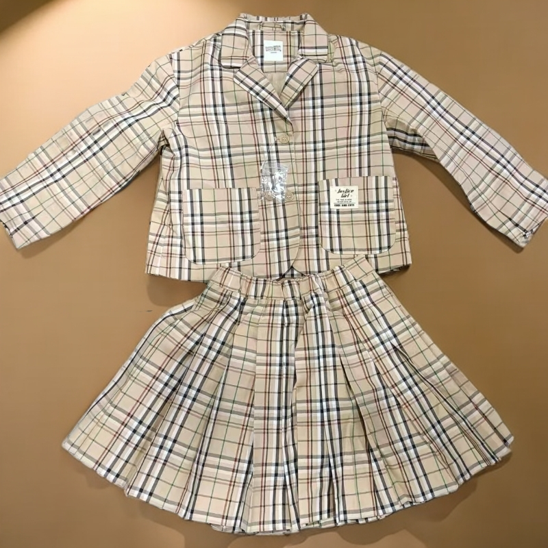 b女童春秋学院风短裙套装-003-004