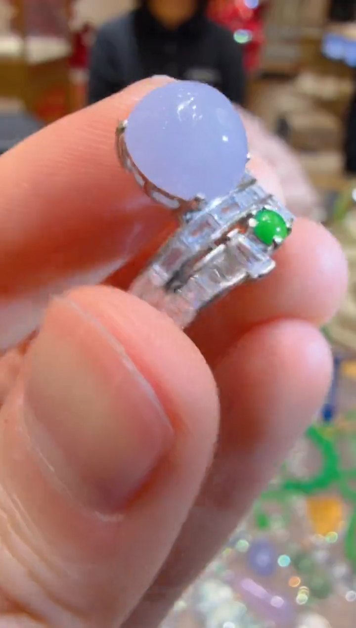 银S925镶嵌戒指翡翠多样性团购发一件