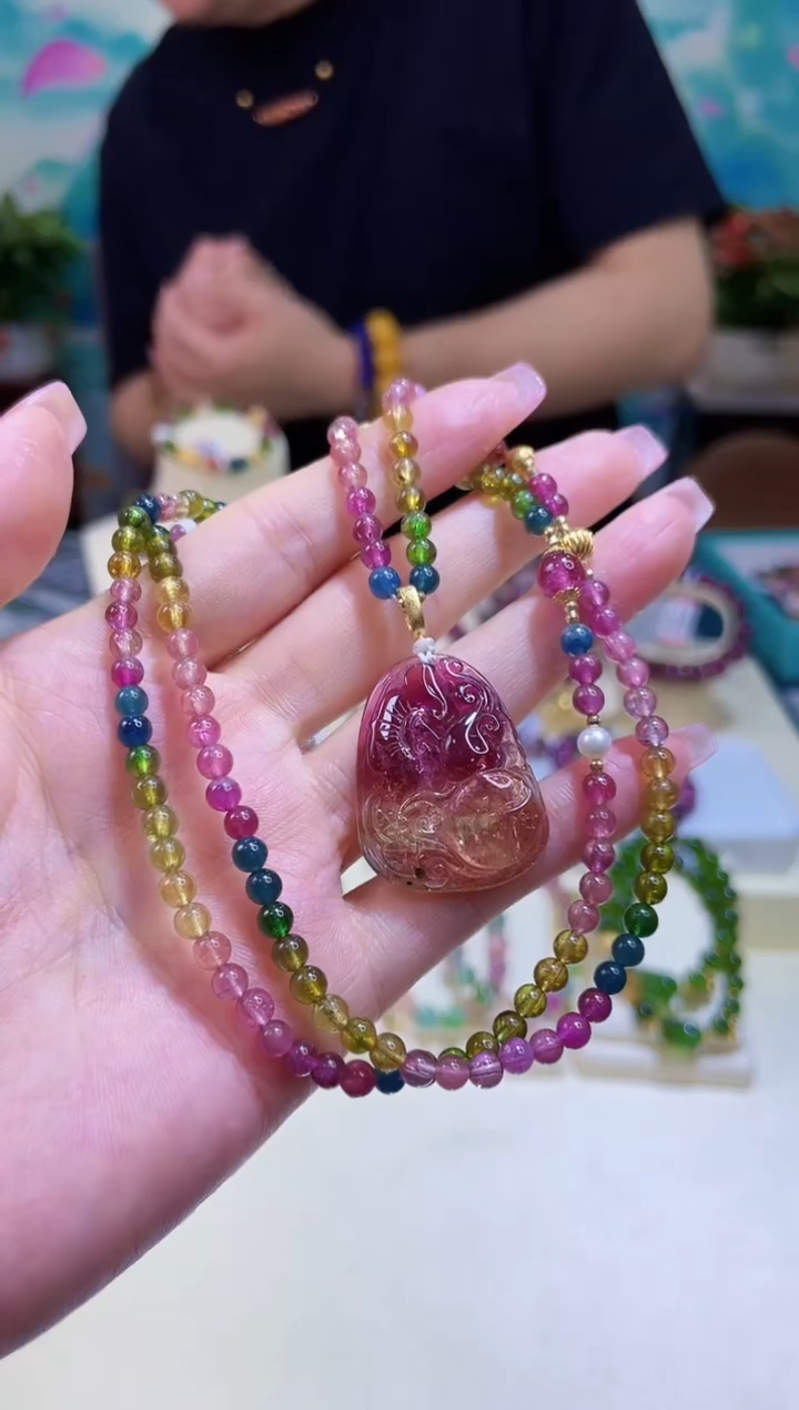 【闪购商品】碧玺颈饰18K金镶嵌@@ZY40925020