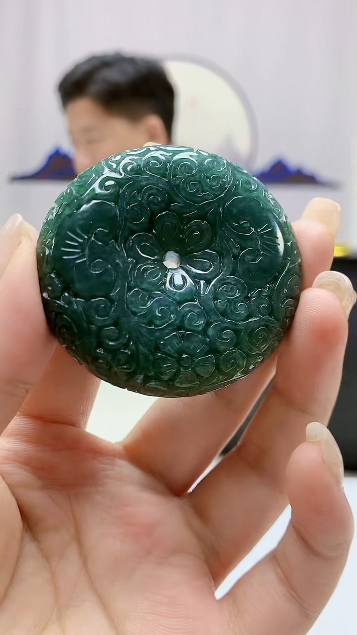 定制翡翠未镶嵌4917ms-毛货扣子40