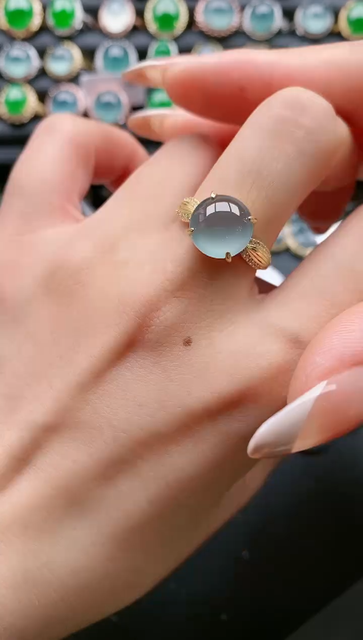 【闪购商品】翡翠戒指银S925镶嵌1111111