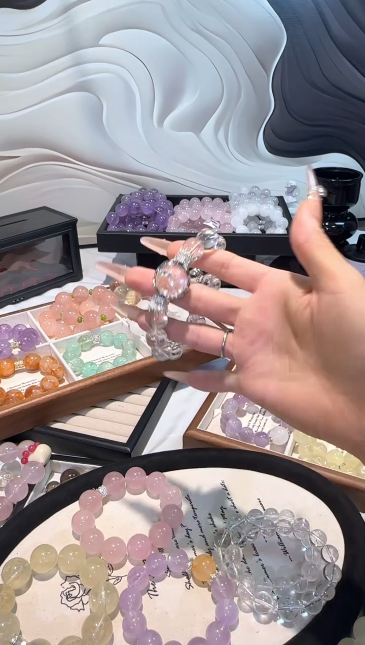 水晶手串未镶嵌白水晶