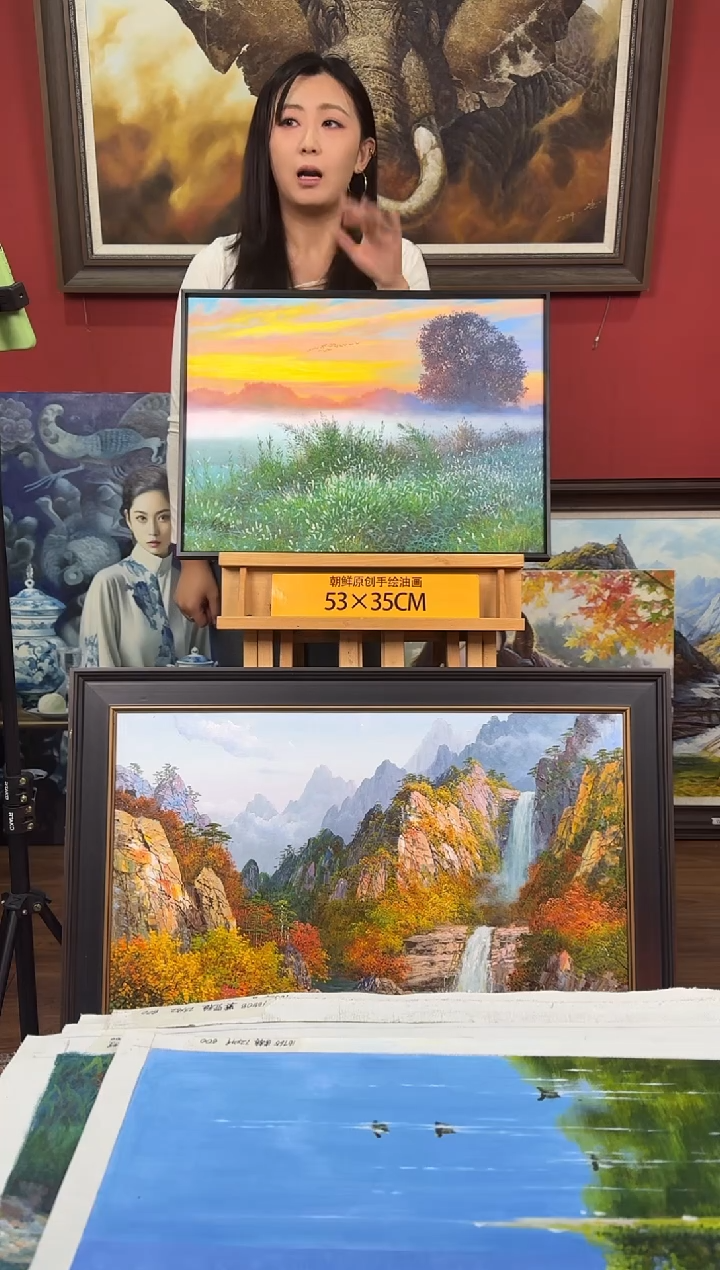 油画【101号】约53*35cm丨朝鲜原创纯手绘孤品油画丨顺丰包邮 