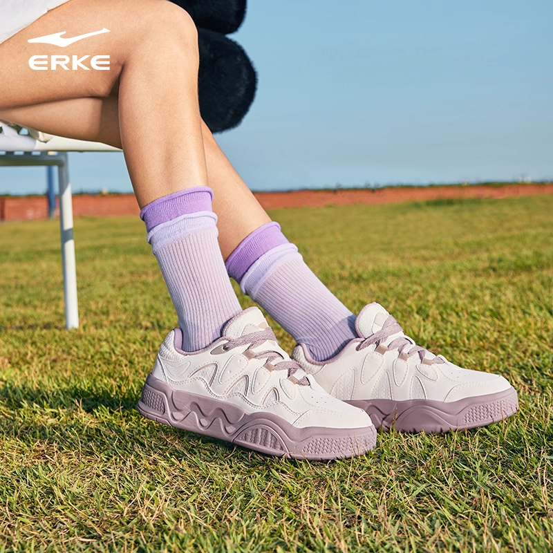 电池熊猫正代6|鸿星尔克女鞋2026春新款板鞋增高小白鞋情侣旅游鞋