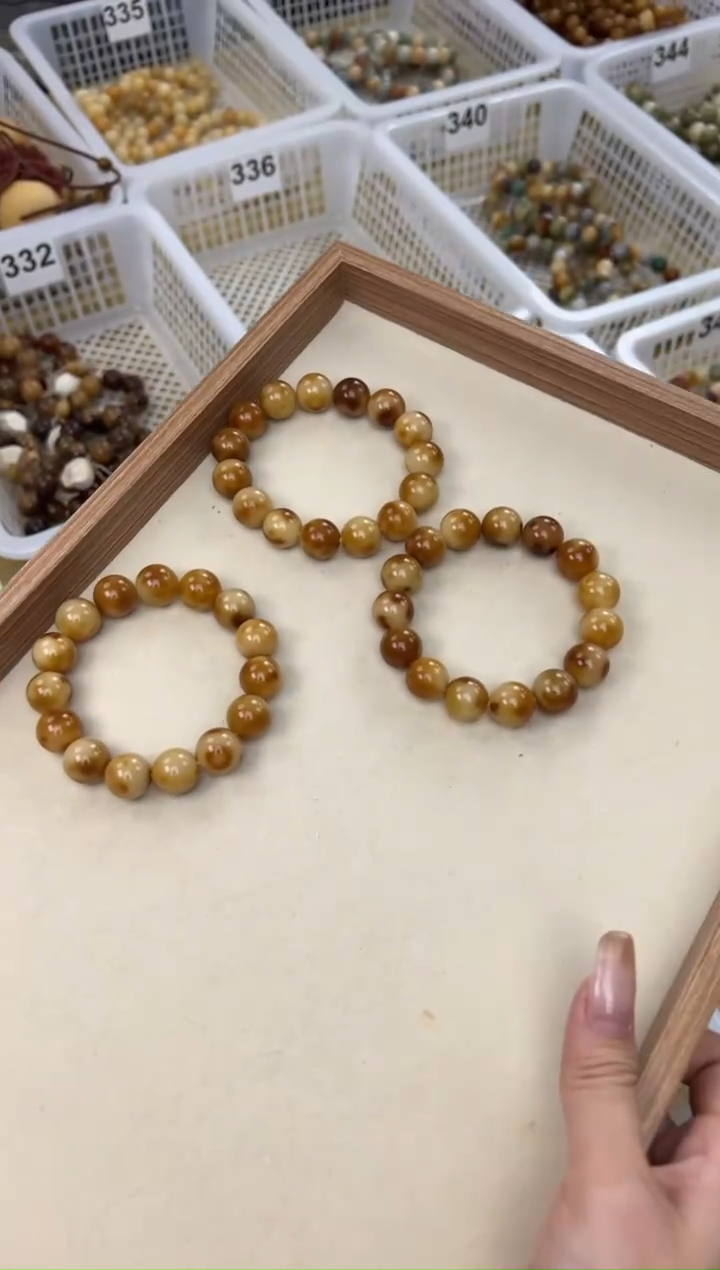 手串菩提根/象牙果卡14火烧云圆珠手串333
