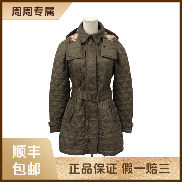 妃鱼/博柏利/尼龙/棉服/95新/z三零六