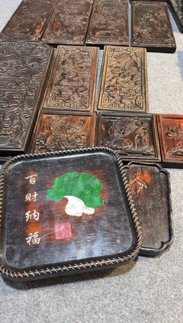 檀香紫檀（小叶紫檀）紫檀拆件雕刻板以直播间实物为准