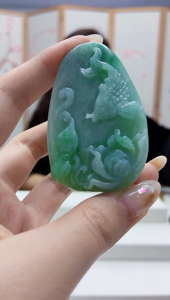 未镶嵌定制翡翠4829jw-毛货挂件38