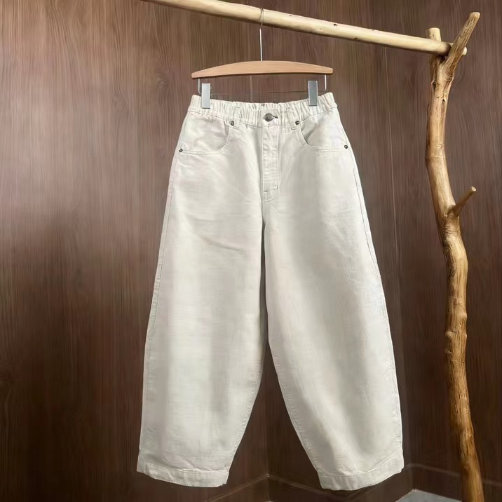 【隐叙原创】25001新款进口匹马棉22盎司气球裤休闲百搭牛仔裤