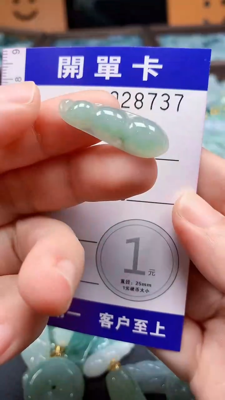 颈饰未镶嵌翡翠A货翡翠（含扣头 绳子）