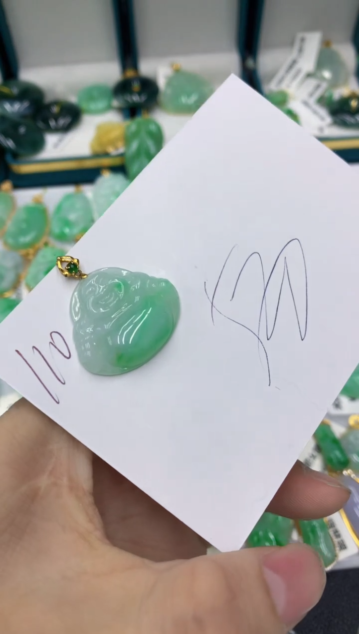 【闪购商品】翡翠颈饰18K金镶嵌号链接11111