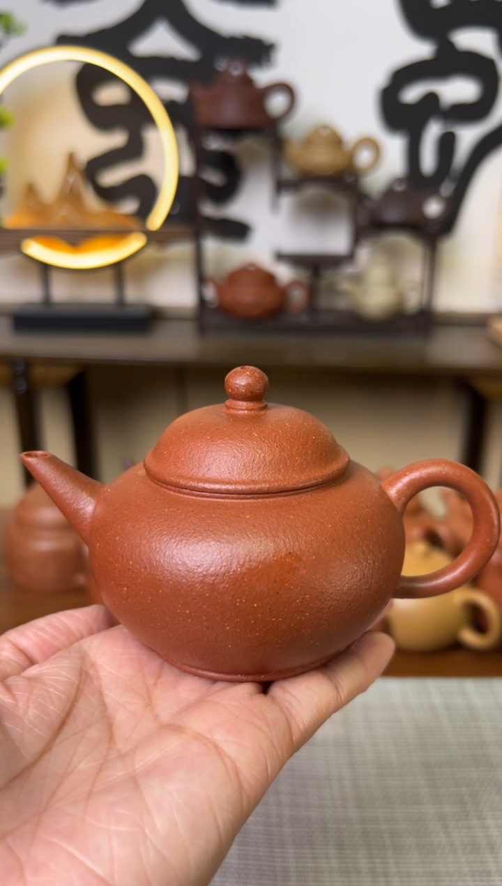 段泥茶壶原矿水平壶红降150cc
